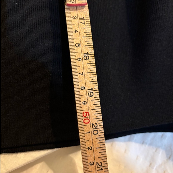 There-Elsewhere Black Collared Compact Knit Top S/M - Picture 11 of 11